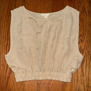 Cropped cinched waist tank top